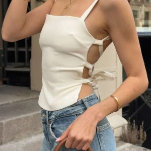 Backless Slim Fit Camisole Top for Women - Instagram Street Style, Sexy & Trendy Fashion