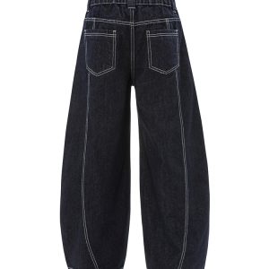 Baggy Style American Denim Wide-Leg Pants - Trendy Three-Dimensional Design for a Casual 90s Look