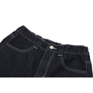 Baggy Style American Denim Wide-Leg Pants - Trendy Three-Dimensional Design for a Casual 90s Look