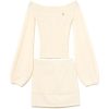 Beige One-Shoulder Knitted Top and Skirt Set - Spring/Summer 2025 Japanese Style Fashion