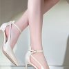 Beige Pointed Toe High Heels for Women - 2024 One-Strap Thin Heel Work Shoes, Versatile Soft Leather Elegant Footwear