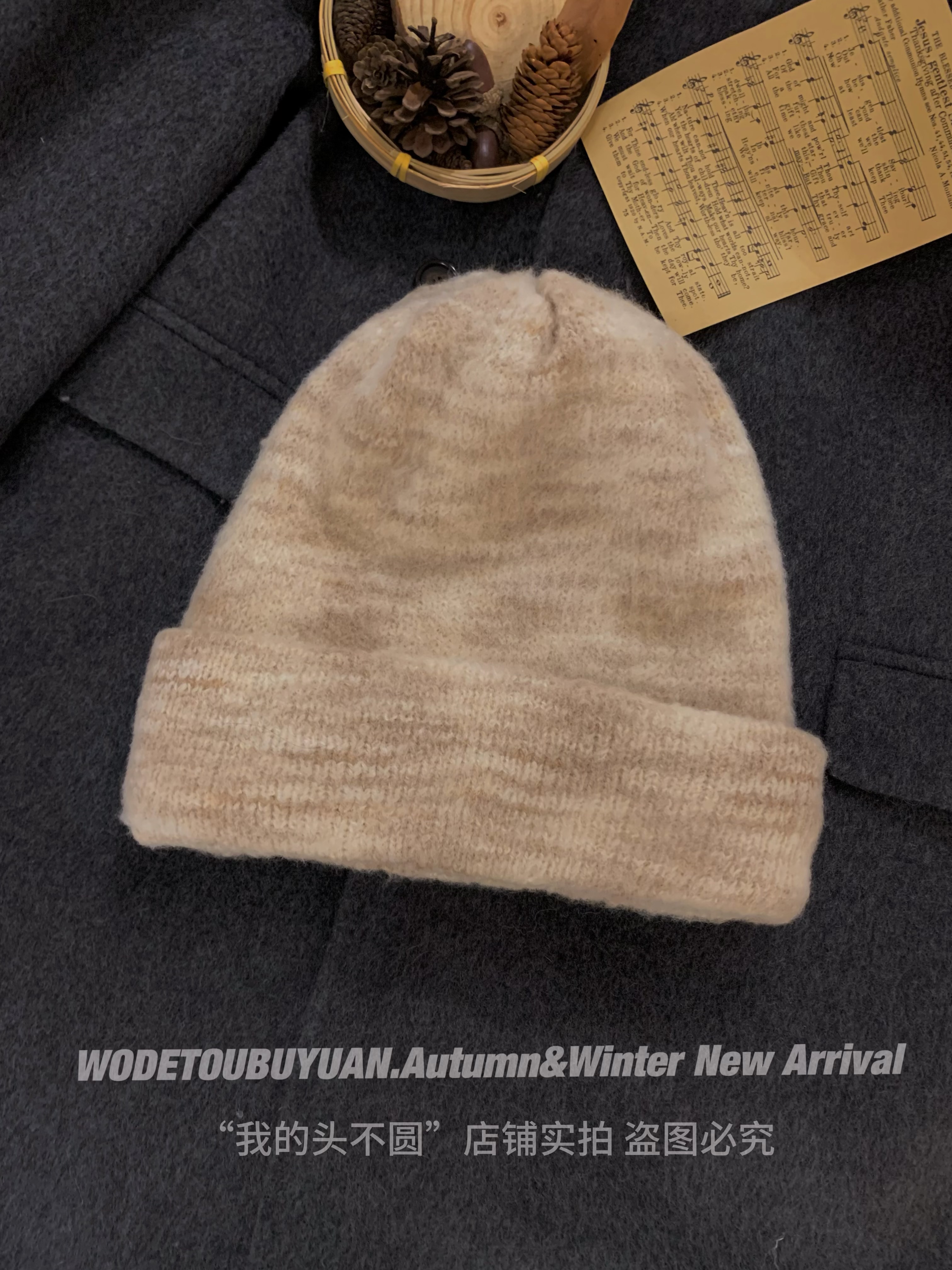Big Head Circumference Knitted Hat for Women - 'My Head Is Not Round' 2024 Winter Wool Beanie for a Slimming Look