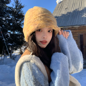 Big Head Circumference Knitted Hat for Women - 'My Head Is Not Round' 2024 Winter Wool Beanie for a Slimming Look