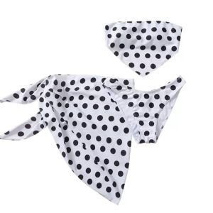 Black and White Polka Dot Two-Piece Bikini Set - Sexy Summer Swimsuit for Beach Vacation, Y2K Style