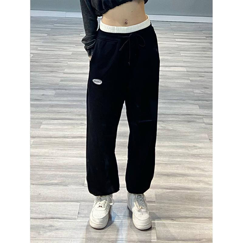 Black Casual Long Pants for Women - High Street Hip-Hop Jogger Pants for Street Dance & Jazz Dance - Trendy Sports Bottoms