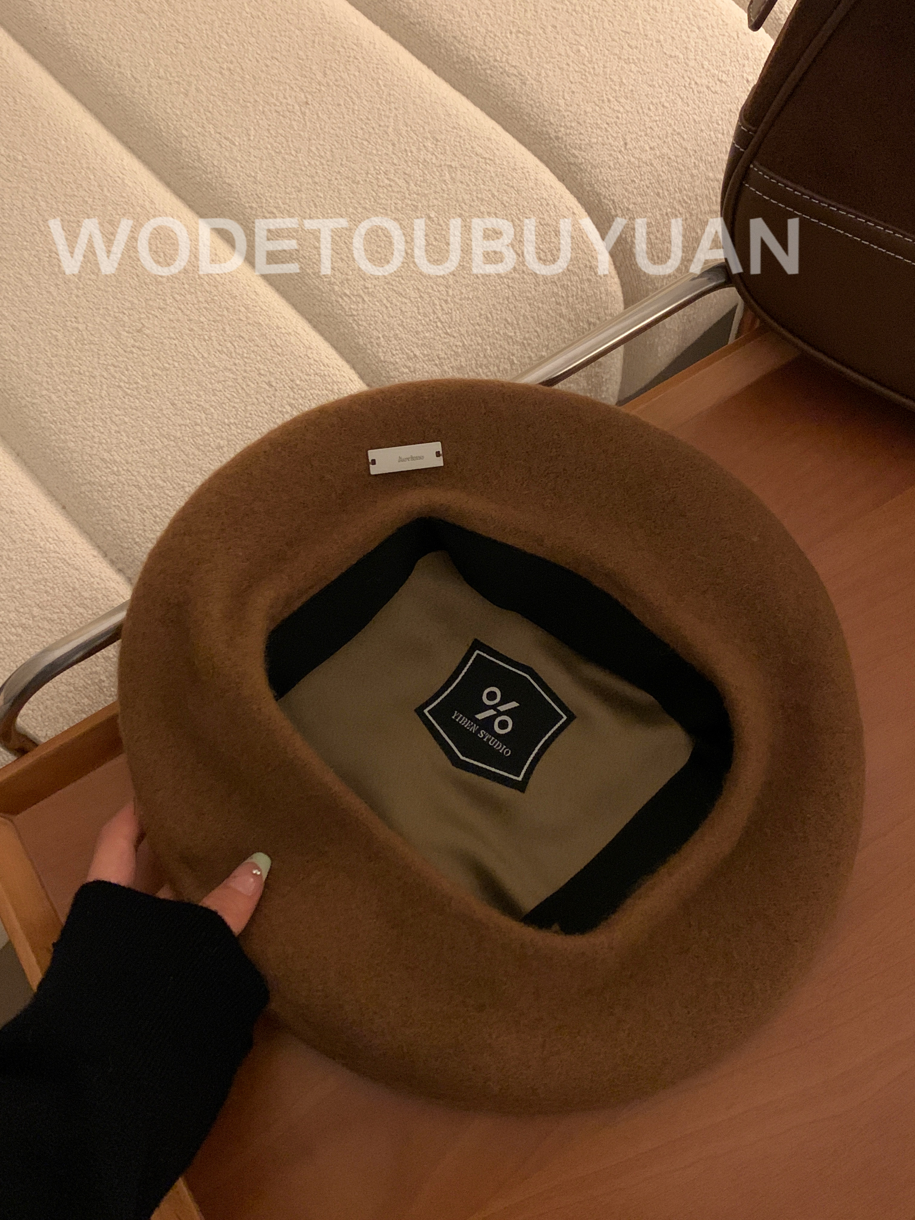 Black Octagonal Painter's Hat Beret for Women - Versatile Autumn Winter Accessory, Flattering Fit for Large Head Circumference
