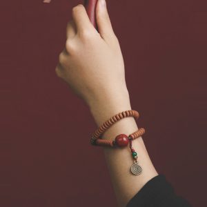Bohemian Double Circle Sandalwood Bead Bracelet for Women & Men - Retro Ethnic Style Hand Accessory