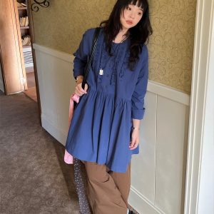 Bulin Magazine Tassel Spliced Casual Wide-Leg Pants - Versatile Loose Fit Trousers for Effortless Style