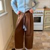 Bulin Magazine Tassel Spliced Casual Wide-Leg Pants - Versatile Loose Fit Trousers for Effortless Style