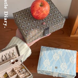 Castle Diary Jewelry Box - Original Niche Storage for Accessories, Vintage Style Organizer for Rings, Necklaces, and More