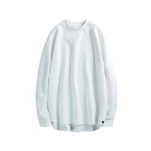 Casual Textured Waffle Long-Sleeve T-Shirt for Men - Trendy Loose Fit Top for Spring and Autumn, Perfect for Everyday Wear