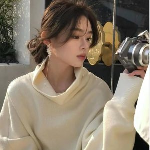 Casual Women's Pullover Sweater - Versatile Lazy Style for Effortless Fashion