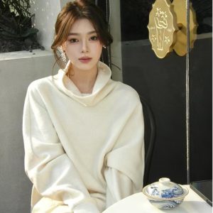Casual Women's Pullover Sweater - Versatile Lazy Style for Effortless Fashion
