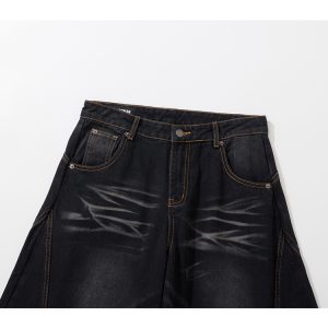 Cat Whisker Curved Blade Jeans - Relaxed Banana Pants in American Style - Trendy 90s-Inspired Denim for Effortless Chic