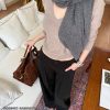 Charismatic Queen's Wide-Leg Woolen Trousers in 420g Thick Twill Wool – Chic 90s-Inspired Fashion Essential