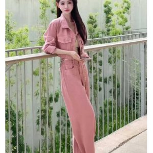 Chic High-End Two-Piece Set for Women: Short Jacket & Slim-Fit Jeans, Trendy Autumn Korean Style Outfit