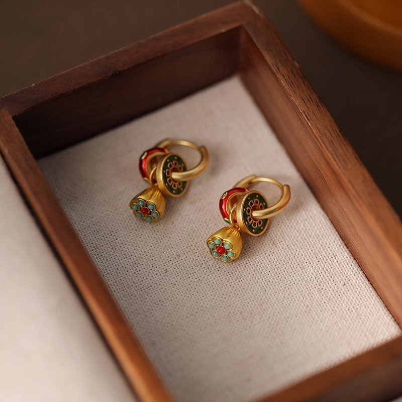 Chinese Style Ancient Design Earrings for Women - Niche Ear Studs and Pendants - Elegant Fashion Accessories