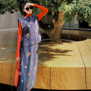 Chinese-Style Pleated Satin Vest & Horse Face Skirt Set for Women – Spring/Fall Fashion, Elegant and Trendy 90s Inspired Outfit
