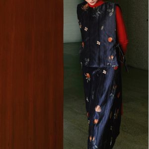 Chinese-Style Pleated Satin Vest & Horse Face Skirt Set for Women – Spring/Fall Fashion, Elegant and Trendy 90s Inspired Outfit