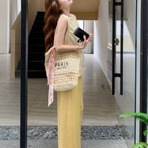 Chinese-Style Printed Vest and Wide-Leg Pants Set for Women - 2025 Summer Gentle Look for Petite Figures - Chic Two-Piece Outfit