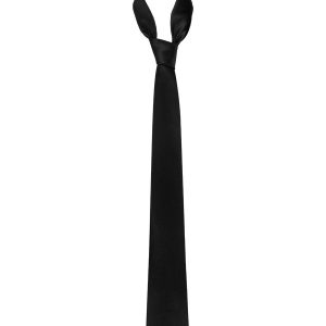 Classic Black Silk Tie for Men and Women, 7cm Wide, Timeless Design, Versatile Accessory for Any Occasion