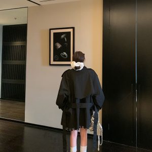 Classic Fit Double-Breasted Short Trench Coat for Women - Early Spring Fashion, Timeless Style, Versatile Outerwear
