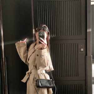 Classic Fit Double-Breasted Short Trench Coat for Women - Early Spring Fashion, Timeless Style, Versatile Outerwear