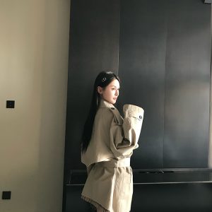 Classic Fit Double-Breasted Short Trench Coat for Women - Early Spring Fashion, Timeless Style, Versatile Outerwear