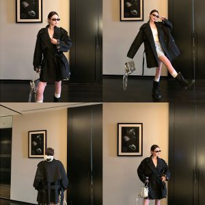Classic Fit Double-Breasted Short Trench Coat for Women - Early Spring Fashion, Timeless Style, Versatile Outerwear