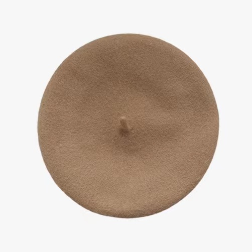 Classic Korean Style 100% Wool Beret - Autumn Winter Essential in Basic Colors