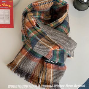 Classic Plaid Scarf for Women - Thick Warm Shawl & Versatile Neck Warmer for Winter 2023, Cozy Layering Essential