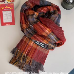 Classic Plaid Scarf for Women - Thick Warm Shawl & Versatile Neck Warmer for Winter 2023, Cozy Layering Essential