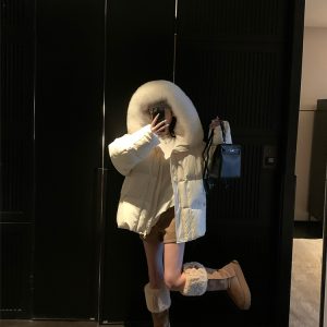 Classic Retro Wool Double-Breasted Lapel Jacket and Shorts Set for Women - Winter Fashion Essential