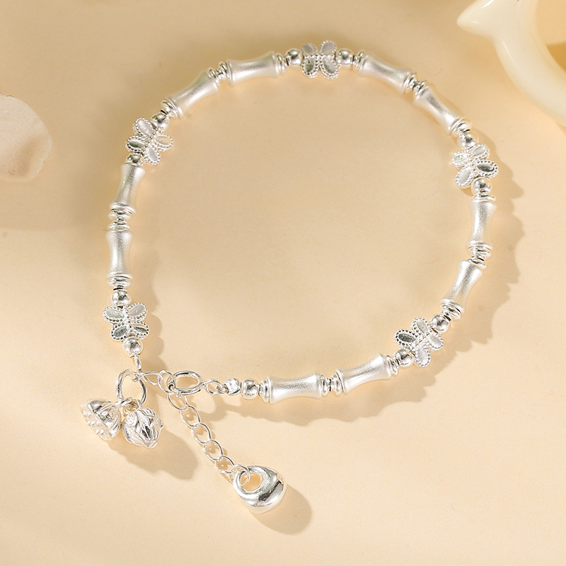 Classy 925 Sterling Silver Bracelet for Women with Lotus Pod Charm | Rising Prosperity Design