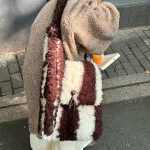 Coffee Truffle Autumn Winter Soft Crossbody Bag - Large Capacity Versatile Shoulder Bag for Everyday Style