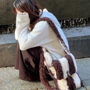Coffee Truffle Autumn Winter Soft Crossbody Bag - Large Capacity Versatile Shoulder Bag for Everyday Style