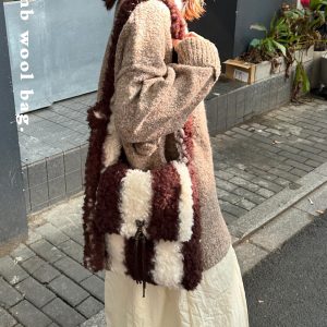 Coffee Truffle Autumn Winter Soft Crossbody Bag - Large Capacity Versatile Shoulder Bag for Everyday Style