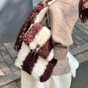 Coffee Truffle Autumn Winter Soft Crossbody Bag - Large Capacity Versatile Shoulder Bag for Everyday Style