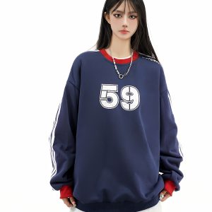 Color-Blocked Hoodie for Couples - Retro American Style, Loose Fit, Casual Autumn Sweatshirt, 90s Inspired Fashion