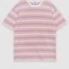 Color-Blocked Striped Casual Short-Sleeve T-Shirt - Handmade Korean Style, Chic 90s Fashion, Perfect for Everyday Wear