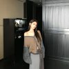 Color-blocked Tencel Wool One-shoulder Cardigan Sweater and Knitted Skirt Set - Trendy Y2K Style Fashion Ensemble