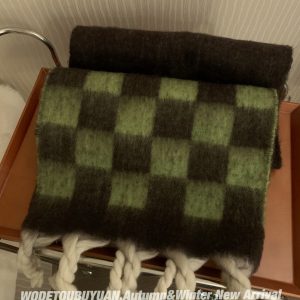 Color-Blocking Scarf - Soft Korean-Style Shawl, Thick Warm Long Versatile Neck Warmer for Cozy Winter Fashion
