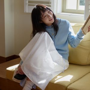 Colorful Button Round Neck Sweater Cardigan Coat - Soft Versatile Knit for Y2K Style and Casual Fashion