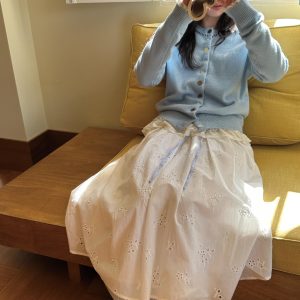 Colorful Button Round Neck Sweater Cardigan Coat - Soft Versatile Knit for Y2K Style and Casual Fashion
