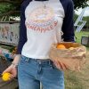 Colorful Fruit Print T-Shirt - Comfortable Snowflake Cotton, Three-Color Design, Fun Summer Style, Y2K Inspired Fashion