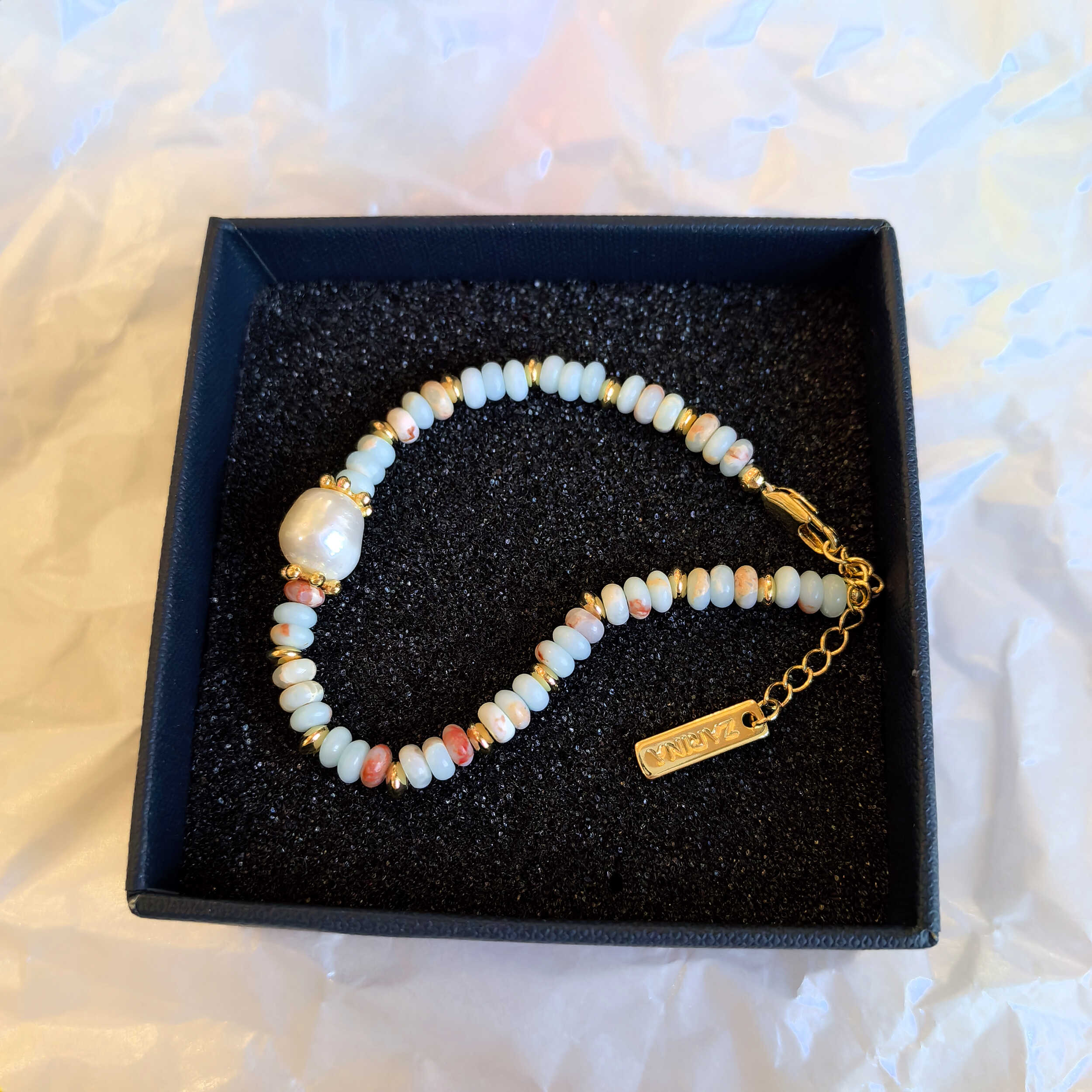 Colorful Natural Jade Bead Necklace for Women - Light Luxury High-End Pearl Collarbone Chain, Trendy Accessory for Modern Style