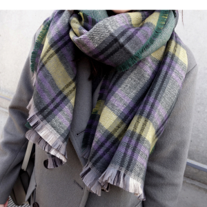 Colorful Tassel Scarf in Beautiful Pattern - Korean Style Fashion Accessory