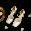 Comfortable French-Style Chunky Heel Bridal Wedding Dress Shoes for 2025, Perfect Lawn Wedding Essentials and Everyday Wear