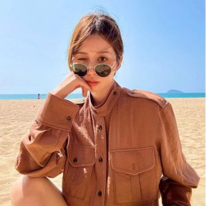 Cool Stylish Women's Spring Jacket with Unique Design - Trendy Layering Piece for Y2K and Korean Style Fashion