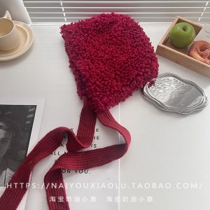 Cozy Winter Plush Balaclava Hat for Women - Festive Witch Hat with Warm Ear Protection